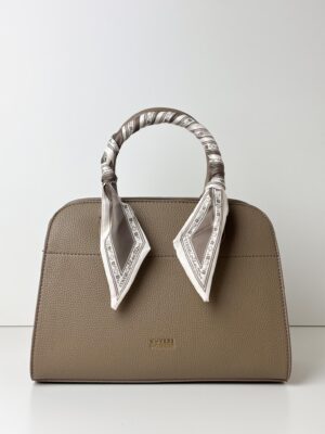 Torebka kuferek z apaszką COVERI COLLECTION taupe