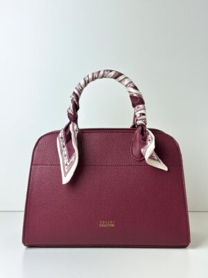 Torebka kuferek z apaszką COVERI COLLECTION bordowa