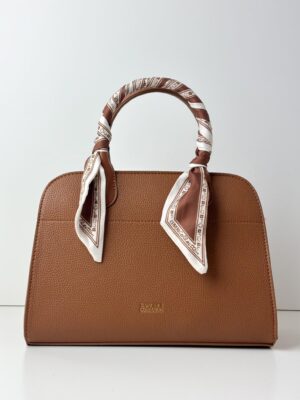 Torebka kuferek z apaszką COVERI COLLECTION brązowa