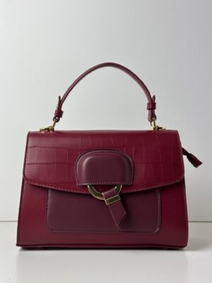 Torebka kuferek z klapką REGINA SCHRECKER bordowa