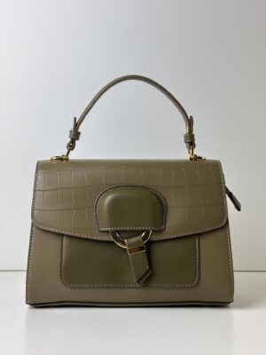 Torebka kuferek z klapką REGINA SCHRECKER oliwkowa