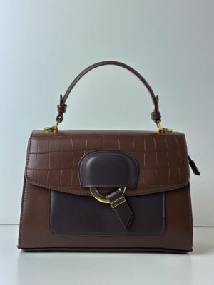 Torebka kuferek z klapką REGINA SCHRECKER czekoladowa