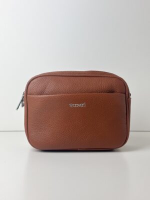 Torebka listonoszka dwukomorowa YY COVERI brązowa