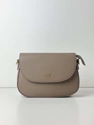 Torebka listonoszka z plecionym uchem COVERI COLLECTION taupe