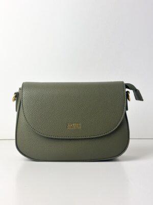 Torebka listonoszka z plecionym uchem COVERI COLLECTION oliwkowa