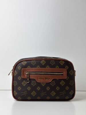 Torebka listonoszka w monogram SWEET YEARS czekoladowa