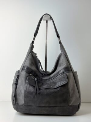 Torebka worek ze sztucznego zamszu SWEET YEARS szara