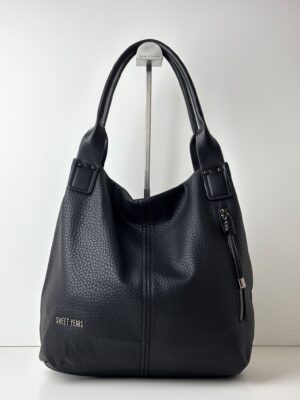 Torebka worek na dwóch uchach SWEET YEARS czarna