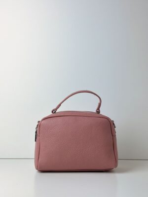 Torebka kuferek z szerokim paskiem HERISSON różowa