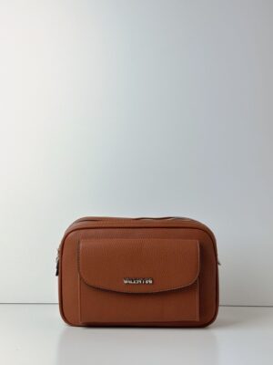Torebka listonoszka z kieszonką z przodu GINO VALENTINI brązowa