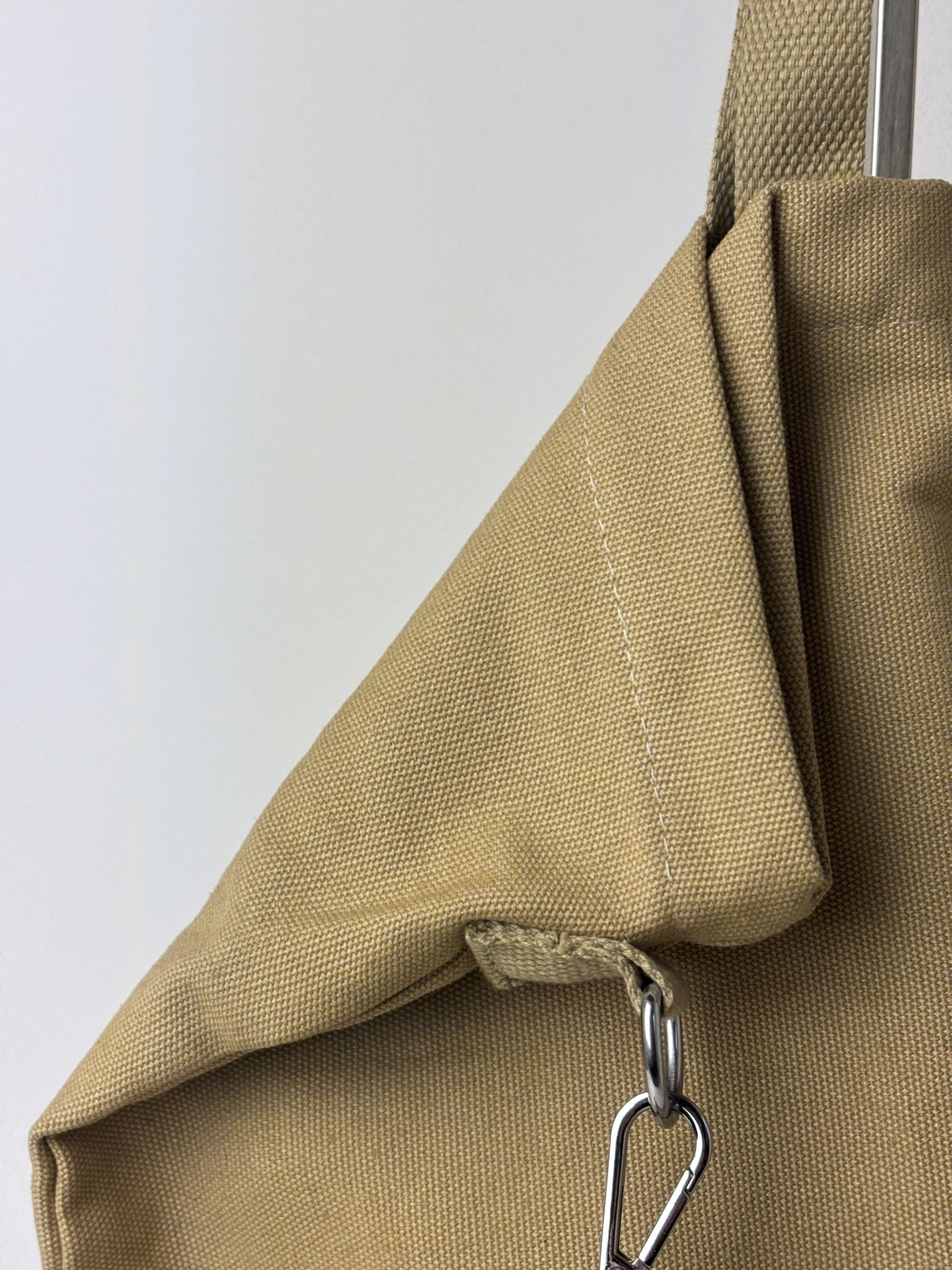 Bawełniana torebka shopper PAOLO BAGS apricot - obrazek 3