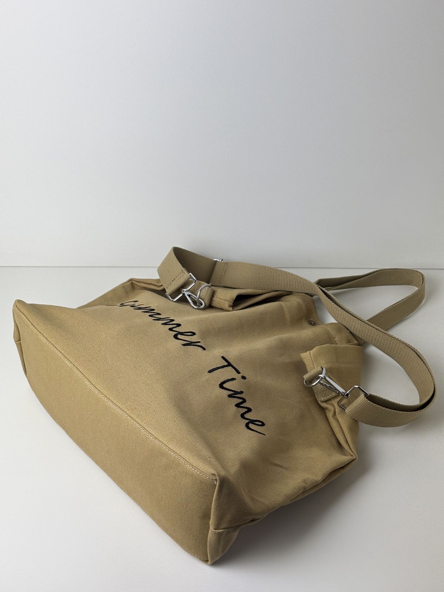 Bawełniana torebka shopper PAOLO BAGS apricot - obrazek 4