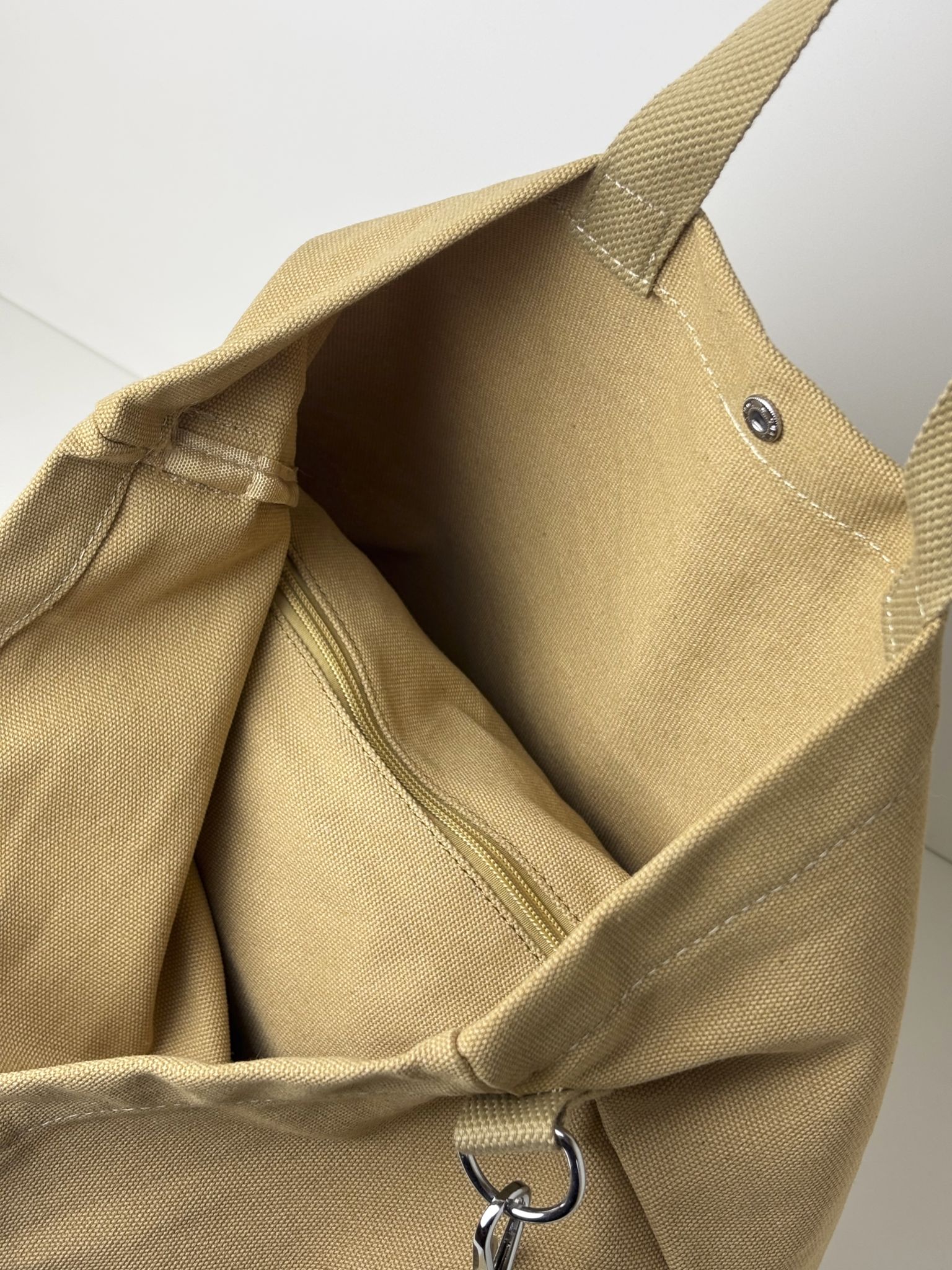 Bawełniana torebka shopper PAOLO BAGS apricot - obrazek 5