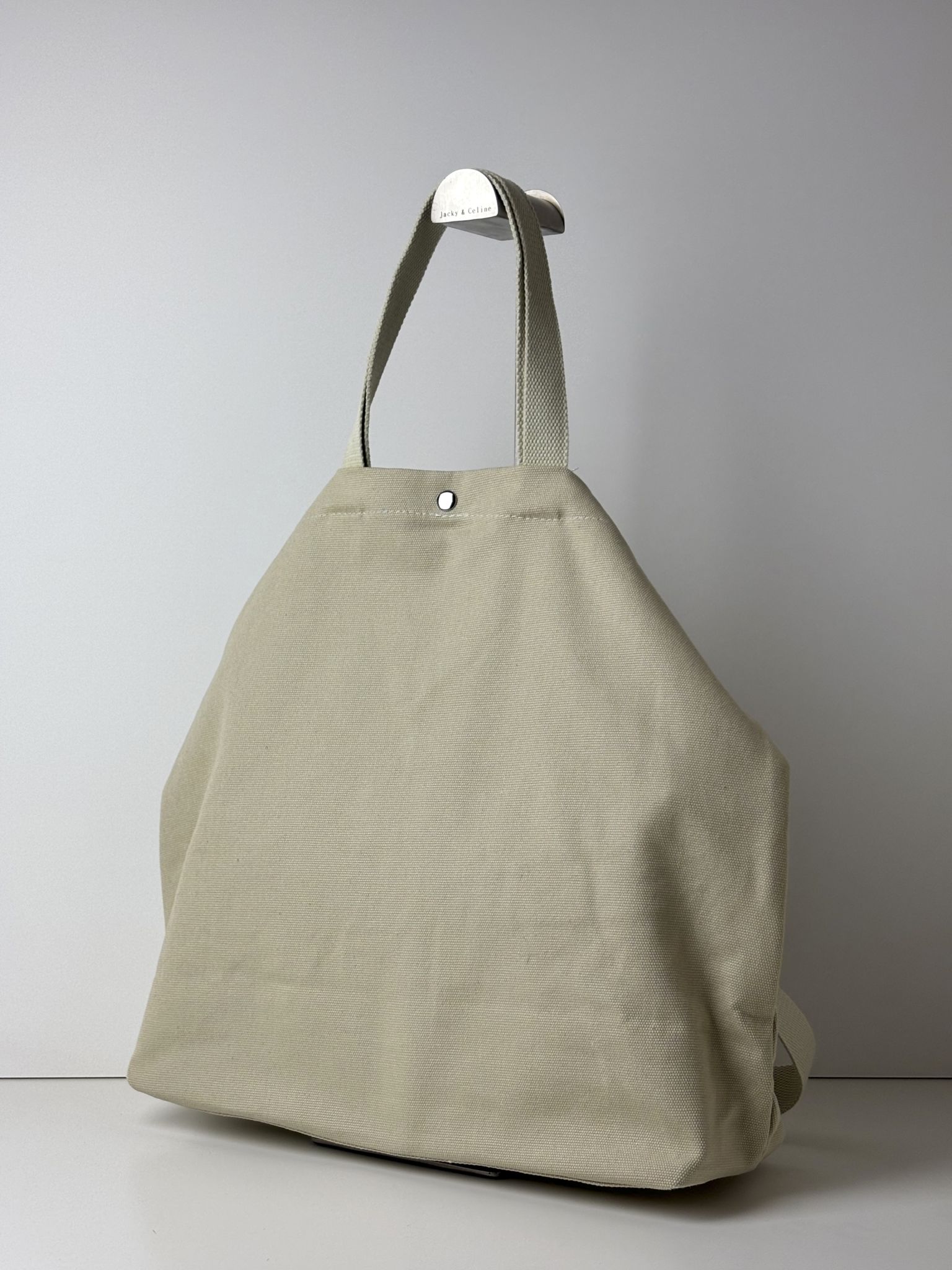 Bawełniana torebka shopper PAOLO BAGS beżowa - obrazek 2