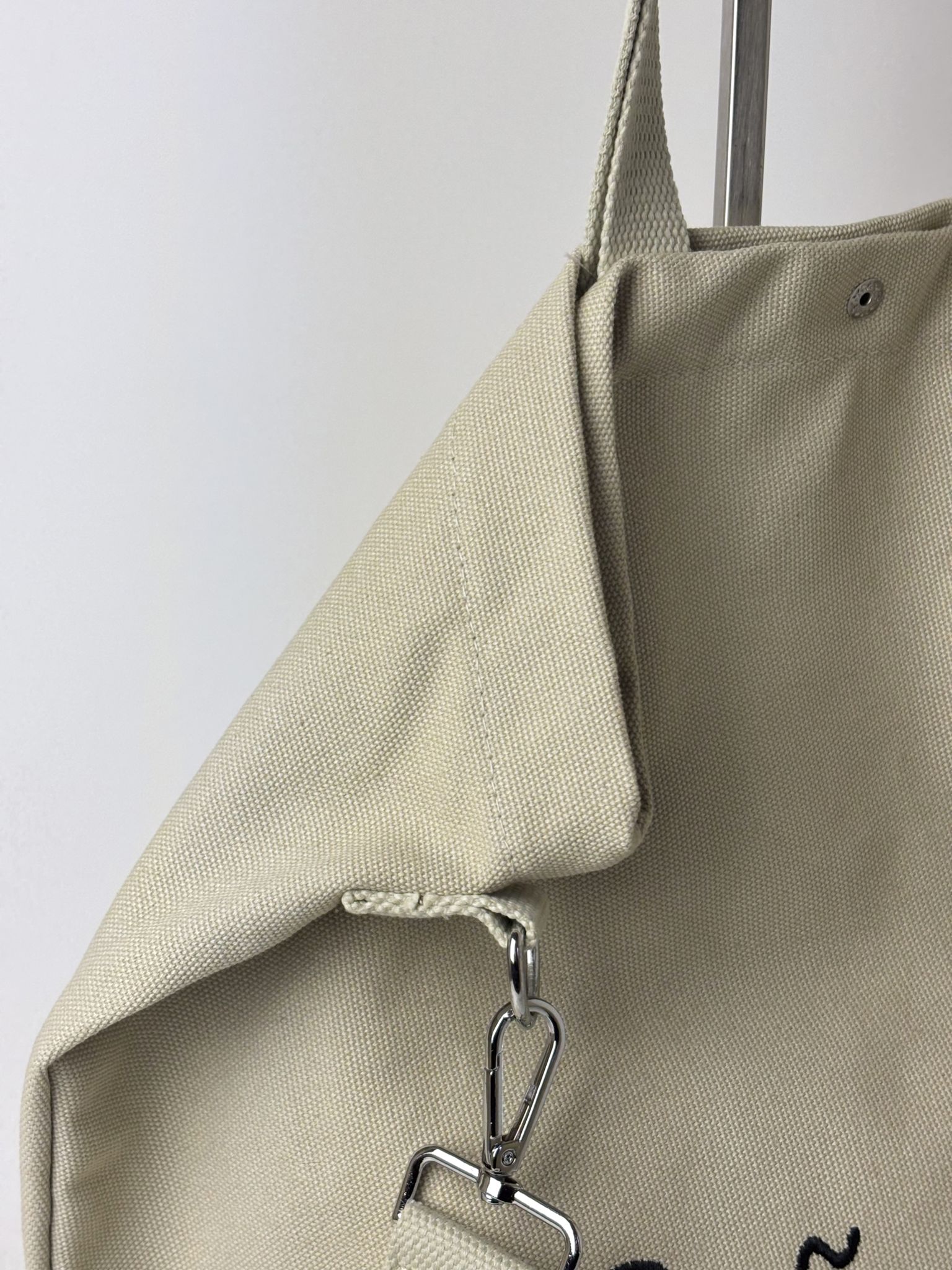 Bawełniana torebka shopper PAOLO BAGS beżowa - obrazek 3