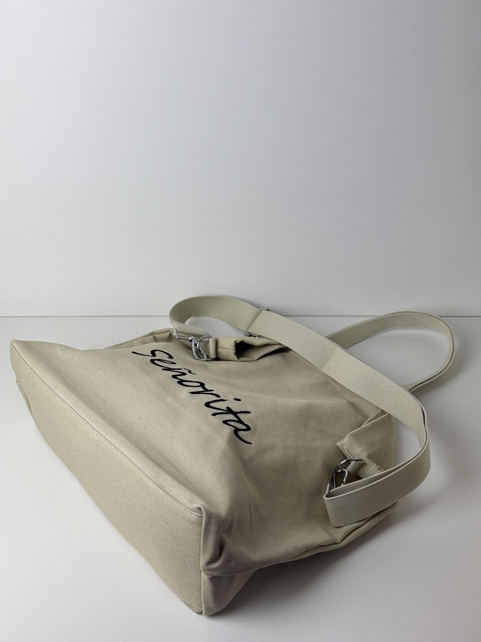 Bawełniana torebka shopper PAOLO BAGS beżowa - obrazek 4